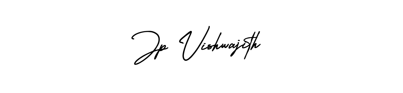 How to make Jp Vishwajith name signature. Use AmerikaSignatureDemo-Regular style for creating short signs online. This is the latest handwritten sign. Jp Vishwajith signature style 3 images and pictures png