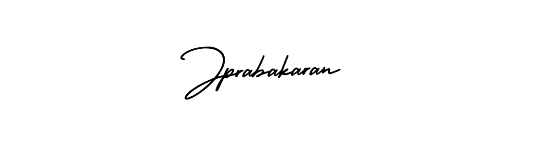 You should practise on your own different ways (AmerikaSignatureDemo-Regular) to write your name (Jprabakaran) in signature. don't let someone else do it for you. Jprabakaran signature style 3 images and pictures png