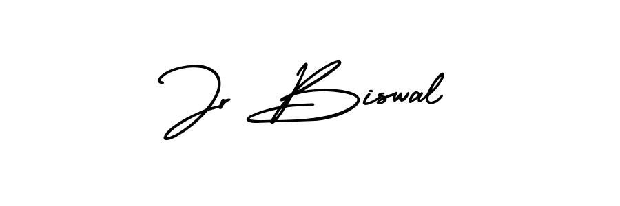 Jr Biswal stylish signature style. Best Handwritten Sign (AmerikaSignatureDemo-Regular) for my name. Handwritten Signature Collection Ideas for my name Jr Biswal. Jr Biswal signature style 3 images and pictures png