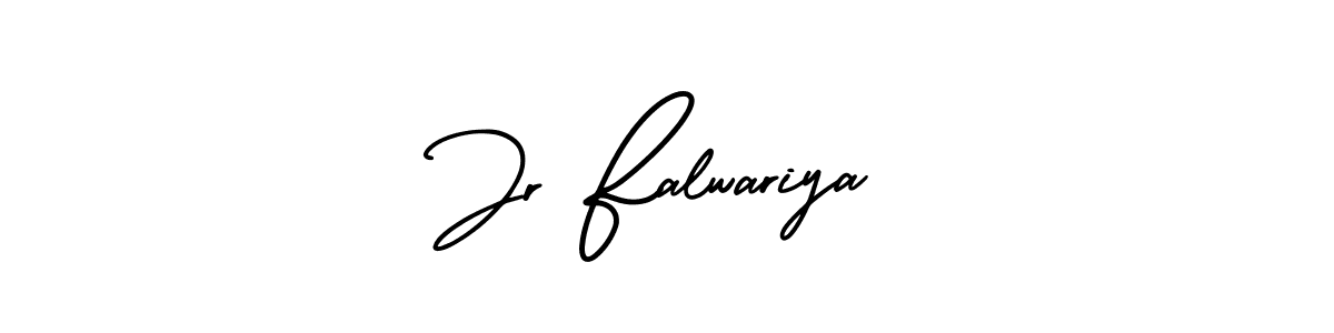 Make a beautiful signature design for name Jr Falwariya. With this signature (AmerikaSignatureDemo-Regular) style, you can create a handwritten signature for free. Jr Falwariya signature style 3 images and pictures png