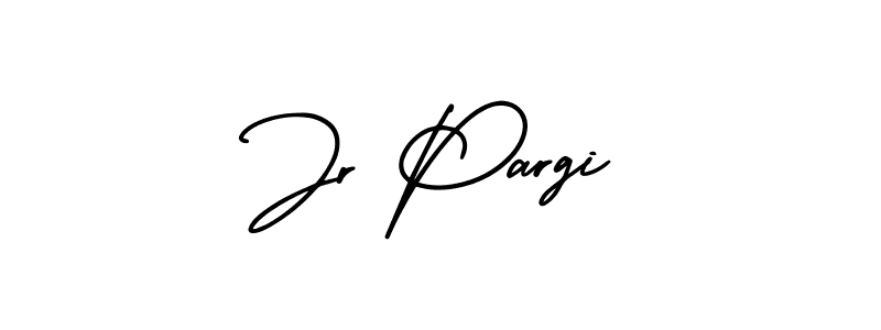 How to make Jr Pargi name signature. Use AmerikaSignatureDemo-Regular style for creating short signs online. This is the latest handwritten sign. Jr Pargi signature style 3 images and pictures png
