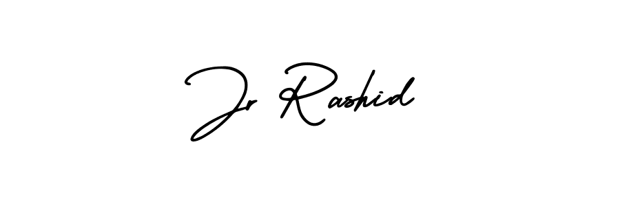 Use a signature maker to create a handwritten signature online. With this signature software, you can design (AmerikaSignatureDemo-Regular) your own signature for name Jr Rashid. Jr Rashid signature style 3 images and pictures png