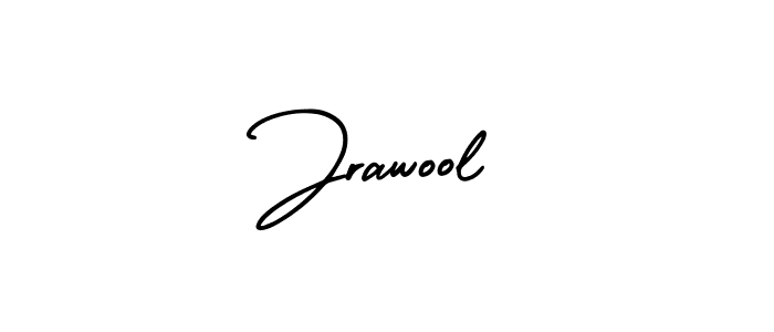 You should practise on your own different ways (AmerikaSignatureDemo-Regular) to write your name (Jrawool) in signature. don't let someone else do it for you. Jrawool signature style 3 images and pictures png