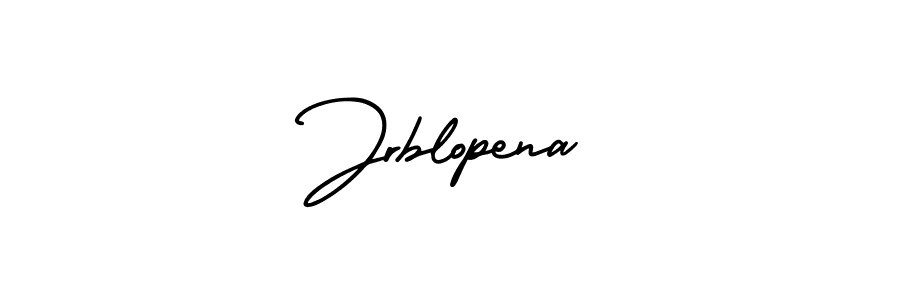 The best way (AmerikaSignatureDemo-Regular) to make a short signature is to pick only two or three words in your name. The name Jrblopena include a total of six letters. For converting this name. Jrblopena signature style 3 images and pictures png