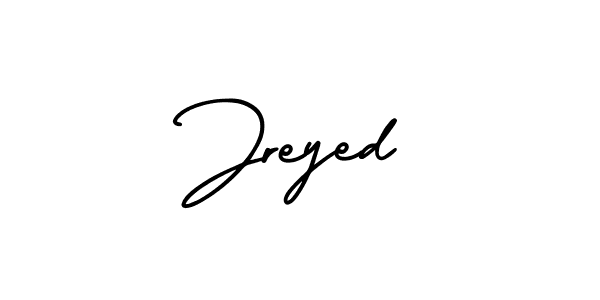 How to make Jreyed name signature. Use AmerikaSignatureDemo-Regular style for creating short signs online. This is the latest handwritten sign. Jreyed signature style 3 images and pictures png