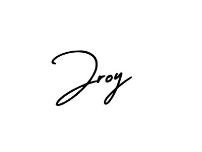 Use a signature maker to create a handwritten signature online. With this signature software, you can design (AmerikaSignatureDemo-Regular) your own signature for name Jroy. Jroy signature style 3 images and pictures png