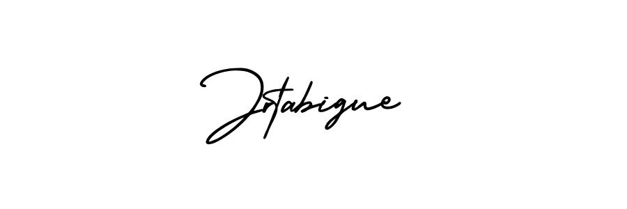 How to make Jrtabigue name signature. Use AmerikaSignatureDemo-Regular style for creating short signs online. This is the latest handwritten sign. Jrtabigue signature style 3 images and pictures png