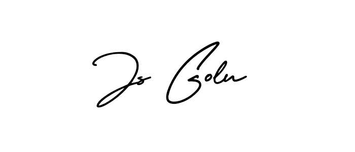 This is the best signature style for the Js Golu name. Also you like these signature font (AmerikaSignatureDemo-Regular). Mix name signature. Js Golu signature style 3 images and pictures png