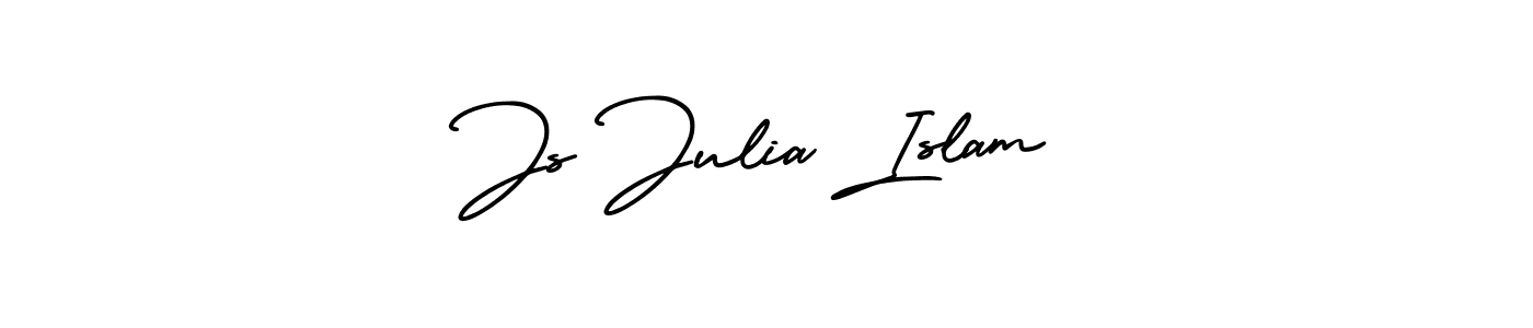 Js Julia Islam stylish signature style. Best Handwritten Sign (AmerikaSignatureDemo-Regular) for my name. Handwritten Signature Collection Ideas for my name Js Julia Islam. Js Julia Islam signature style 3 images and pictures png