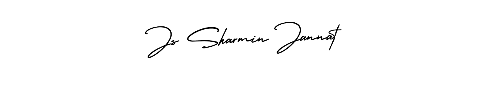 How to make Js Sharmin Jannat signature? AmerikaSignatureDemo-Regular is a professional autograph style. Create handwritten signature for Js Sharmin Jannat name. Js Sharmin Jannat signature style 3 images and pictures png