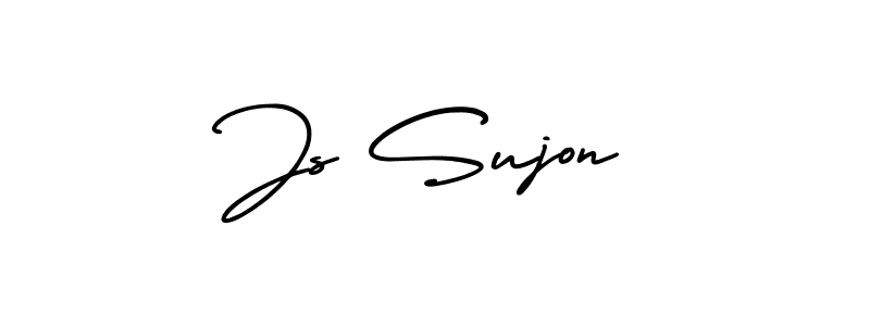 The best way (AmerikaSignatureDemo-Regular) to make a short signature is to pick only two or three words in your name. The name Js Sujon include a total of six letters. For converting this name. Js Sujon signature style 3 images and pictures png