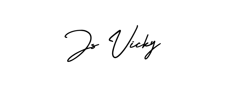 You should practise on your own different ways (AmerikaSignatureDemo-Regular) to write your name (Js Vicky) in signature. don't let someone else do it for you. Js Vicky signature style 3 images and pictures png