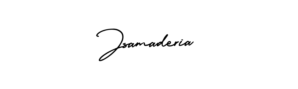 How to make Jsamaderia signature? AmerikaSignatureDemo-Regular is a professional autograph style. Create handwritten signature for Jsamaderia name. Jsamaderia signature style 3 images and pictures png
