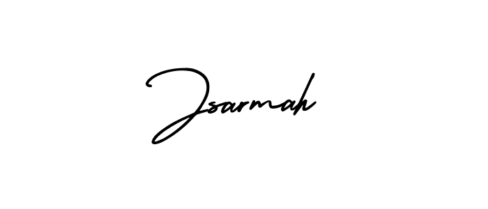 You should practise on your own different ways (AmerikaSignatureDemo-Regular) to write your name (Jsarmah) in signature. don't let someone else do it for you. Jsarmah signature style 3 images and pictures png