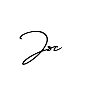 How to make Jsc name signature. Use AmerikaSignatureDemo-Regular style for creating short signs online. This is the latest handwritten sign. Jsc signature style 3 images and pictures png