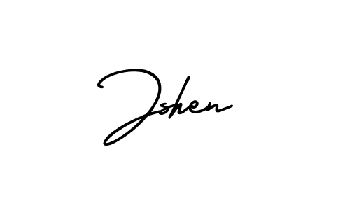 Jshen stylish signature style. Best Handwritten Sign (AmerikaSignatureDemo-Regular) for my name. Handwritten Signature Collection Ideas for my name Jshen. Jshen signature style 3 images and pictures png
