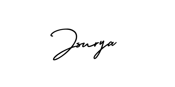 You should practise on your own different ways (AmerikaSignatureDemo-Regular) to write your name (Jsurya) in signature. don't let someone else do it for you. Jsurya signature style 3 images and pictures png