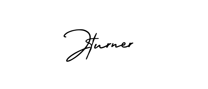 How to make Jturner name signature. Use AmerikaSignatureDemo-Regular style for creating short signs online. This is the latest handwritten sign. Jturner signature style 3 images and pictures png