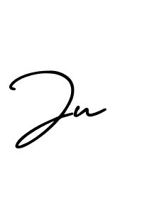 Make a beautiful signature design for name Ju. With this signature (AmerikaSignatureDemo-Regular) style, you can create a handwritten signature for free. Ju signature style 3 images and pictures png