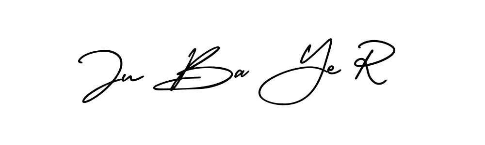 Also we have Ju Ba Ye R name is the best signature style. Create professional handwritten signature collection using AmerikaSignatureDemo-Regular autograph style. Ju Ba Ye R signature style 3 images and pictures png