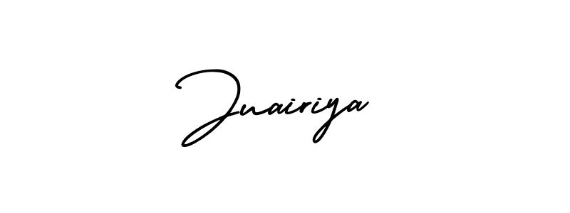 It looks lik you need a new signature style for name Juairiya. Design unique handwritten (AmerikaSignatureDemo-Regular) signature with our free signature maker in just a few clicks. Juairiya signature style 3 images and pictures png
