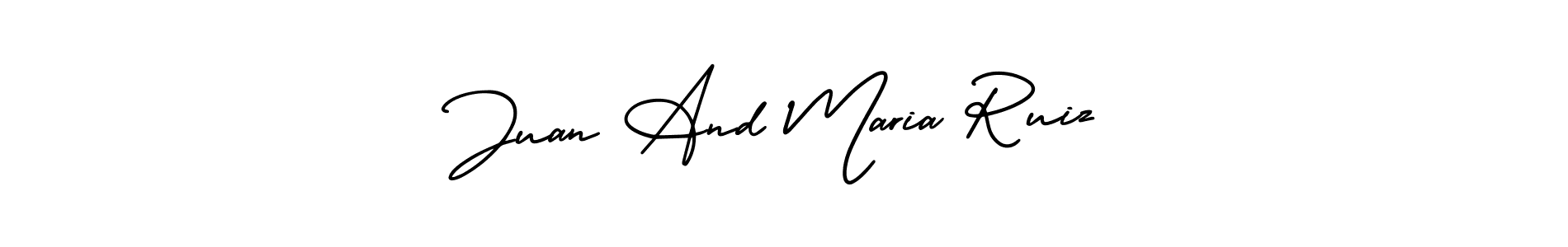 if you are searching for the best signature style for your name Juan And Maria Ruiz. so please give up your signature search. here we have designed multiple signature styles  using AmerikaSignatureDemo-Regular. Juan And Maria Ruiz signature style 3 images and pictures png