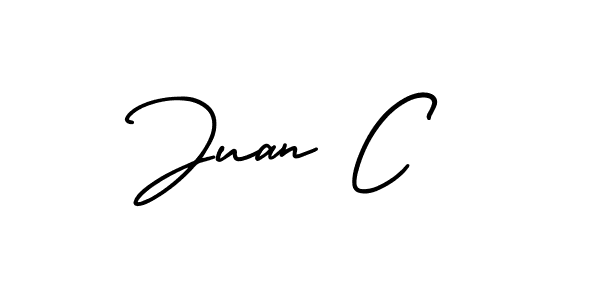 Make a beautiful signature design for name Juan C. With this signature (AmerikaSignatureDemo-Regular) style, you can create a handwritten signature for free. Juan C signature style 3 images and pictures png