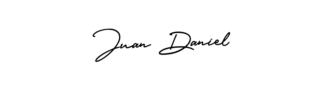 Juan Daniel stylish signature style. Best Handwritten Sign (AmerikaSignatureDemo-Regular) for my name. Handwritten Signature Collection Ideas for my name Juan Daniel. Juan Daniel signature style 3 images and pictures png