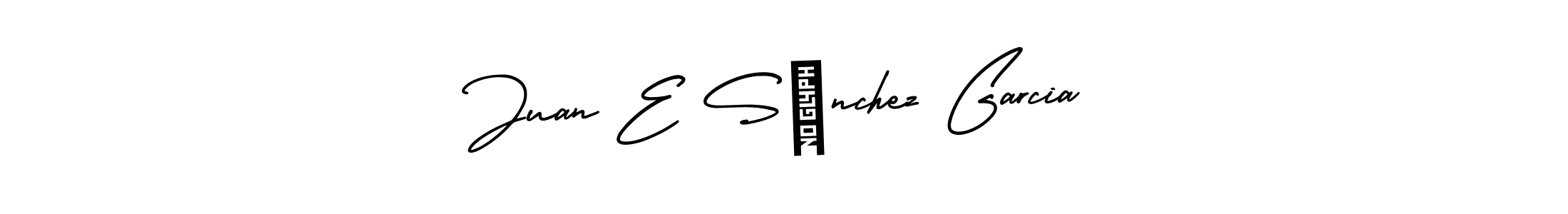 Juan E Sánchez Garcia stylish signature style. Best Handwritten Sign (AmerikaSignatureDemo-Regular) for my name. Handwritten Signature Collection Ideas for my name Juan E Sánchez Garcia. Juan E Sánchez Garcia signature style 3 images and pictures png