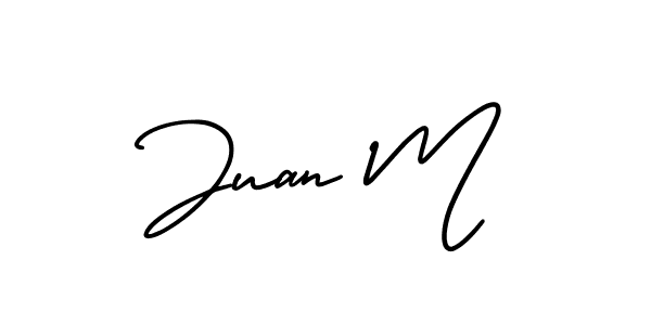 How to make Juan M signature? AmerikaSignatureDemo-Regular is a professional autograph style. Create handwritten signature for Juan M name. Juan M signature style 3 images and pictures png