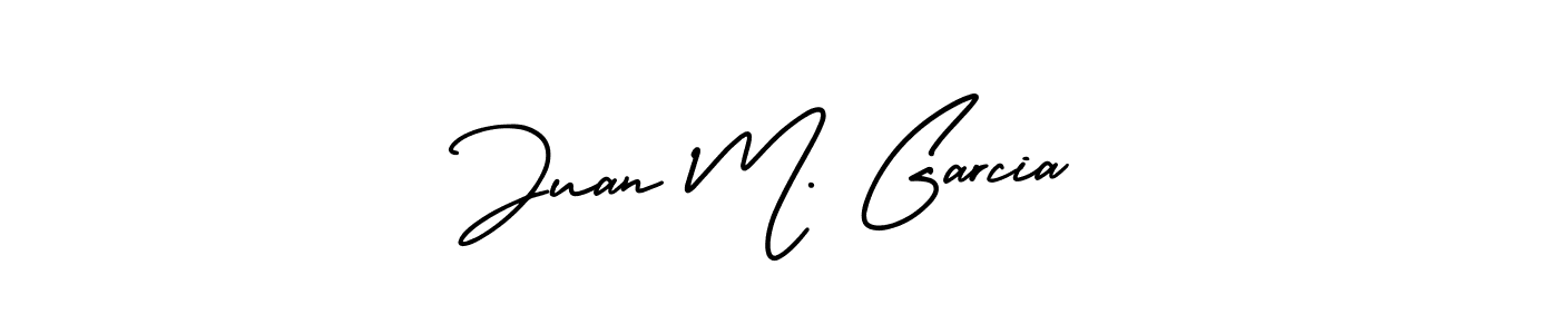 AmerikaSignatureDemo-Regular is a professional signature style that is perfect for those who want to add a touch of class to their signature. It is also a great choice for those who want to make their signature more unique. Get Juan M. Garcia name to fancy signature for free. Juan M. Garcia signature style 3 images and pictures png