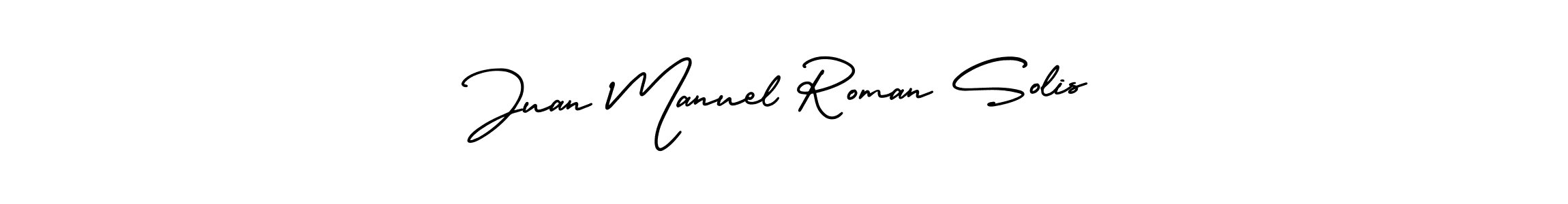 How to Draw Juan Manuel Roman Solis signature style? AmerikaSignatureDemo-Regular is a latest design signature styles for name Juan Manuel Roman Solis. Juan Manuel Roman Solis signature style 3 images and pictures png