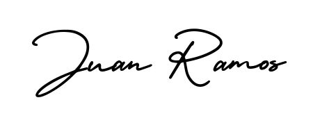 A dynamic signature style for Juan Ramos using AmerikaSignatureDemo-Regular script. Designed to look authentic, handwritten, and professional. Juan Ramos signature style 3 images and pictures png