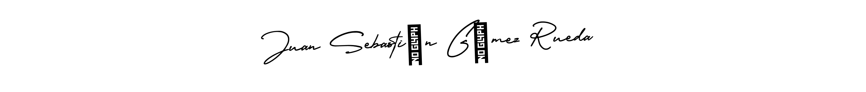 Similarly AmerikaSignatureDemo-Regular is the best handwritten signature design. Signature creator online .You can use it as an online autograph creator for name Juan Sebastián Gómez Rueda. Juan Sebastián Gómez Rueda signature style 3 images and pictures png