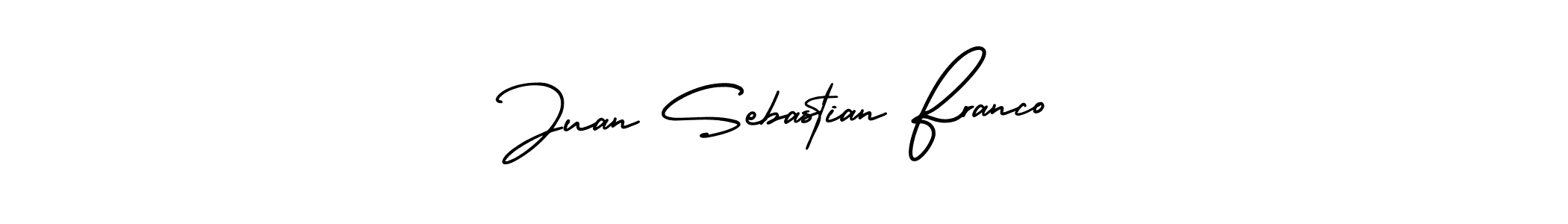 Juan Sebastian Franco stylish signature style. Best Handwritten Sign (AmerikaSignatureDemo-Regular) for my name. Handwritten Signature Collection Ideas for my name Juan Sebastian Franco. Juan Sebastian Franco signature style 3 images and pictures png