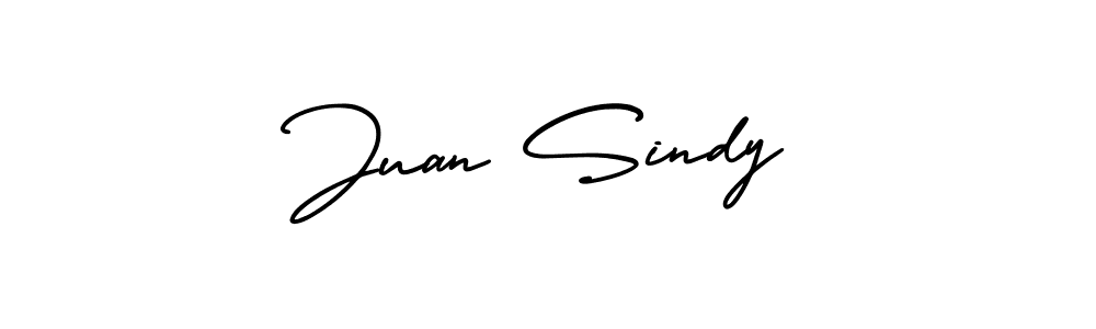 The best way (AmerikaSignatureDemo-Regular) to make a short signature is to pick only two or three words in your name. The name Juan Sindy include a total of six letters. For converting this name. Juan Sindy signature style 3 images and pictures png