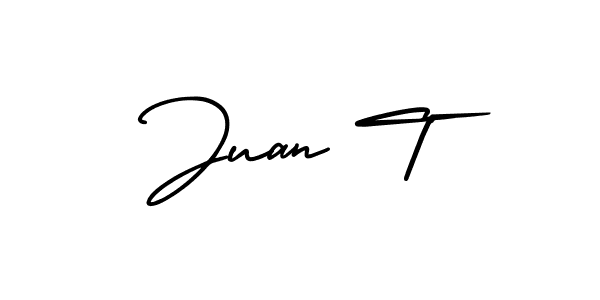 Juan T stylish signature style. Best Handwritten Sign (AmerikaSignatureDemo-Regular) for my name. Handwritten Signature Collection Ideas for my name Juan T. Juan T signature style 3 images and pictures png