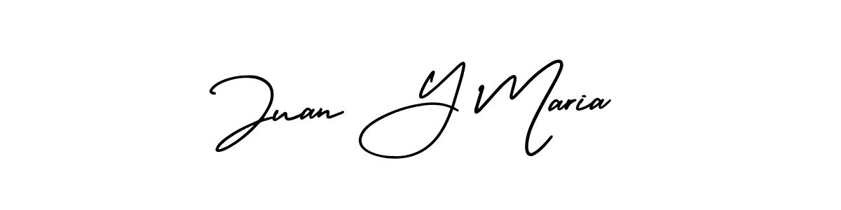 Create a beautiful signature design for name Juan Y Maria. With this signature (AmerikaSignatureDemo-Regular) fonts, you can make a handwritten signature for free. Juan Y Maria signature style 3 images and pictures png