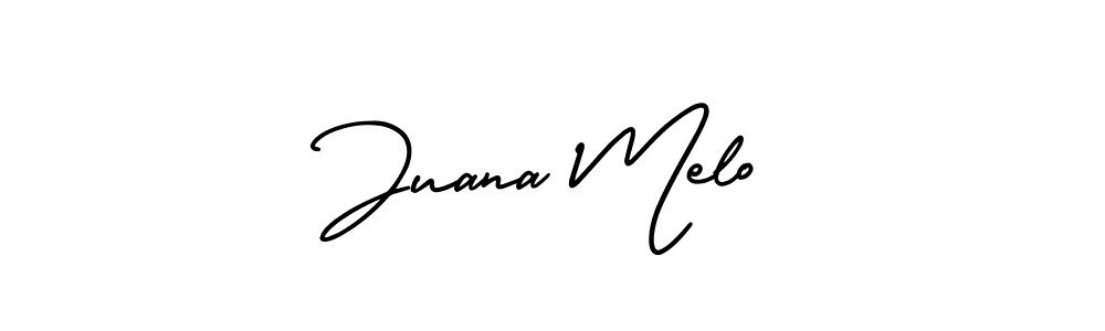 Juana Melo stylish signature style. Best Handwritten Sign (AmerikaSignatureDemo-Regular) for my name. Handwritten Signature Collection Ideas for my name Juana Melo. Juana Melo signature style 3 images and pictures png