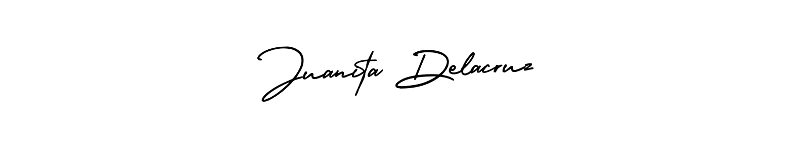 Make a beautiful signature design for name Juanita Delacruz. With this signature (AmerikaSignatureDemo-Regular) style, you can create a handwritten signature for free. Juanita Delacruz signature style 3 images and pictures png