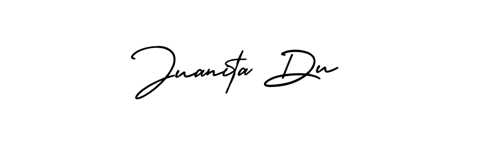 Design your own signature with our free online signature maker. With this signature software, you can create a handwritten (AmerikaSignatureDemo-Regular) signature for name Juanita Du. Juanita Du signature style 3 images and pictures png