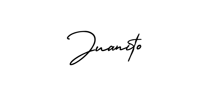 Juanito stylish signature style. Best Handwritten Sign (AmerikaSignatureDemo-Regular) for my name. Handwritten Signature Collection Ideas for my name Juanito. Juanito signature style 3 images and pictures png