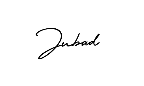 Design your own signature with our free online signature maker. With this signature software, you can create a handwritten (AmerikaSignatureDemo-Regular) signature for name Jubad. Jubad signature style 3 images and pictures png