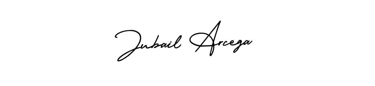It looks lik you need a new signature style for name Jubail Arcega. Design unique handwritten (AmerikaSignatureDemo-Regular) signature with our free signature maker in just a few clicks. Jubail Arcega signature style 3 images and pictures png