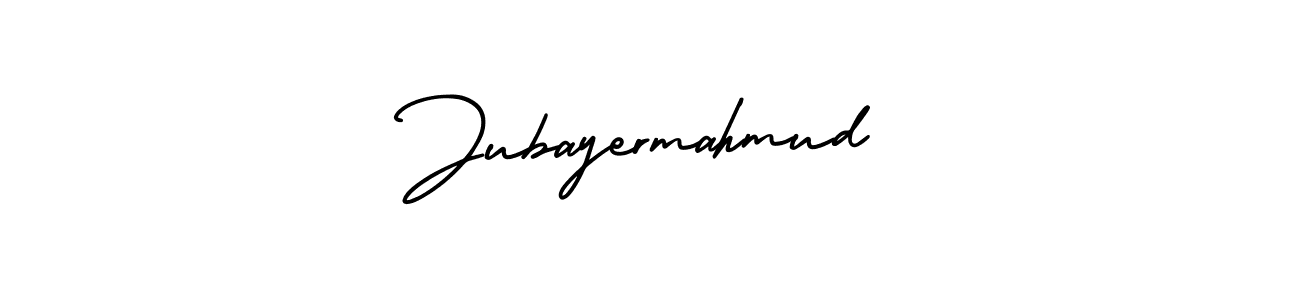 How to make Jubayermahmud name signature. Use AmerikaSignatureDemo-Regular style for creating short signs online. This is the latest handwritten sign. Jubayermahmud signature style 3 images and pictures png