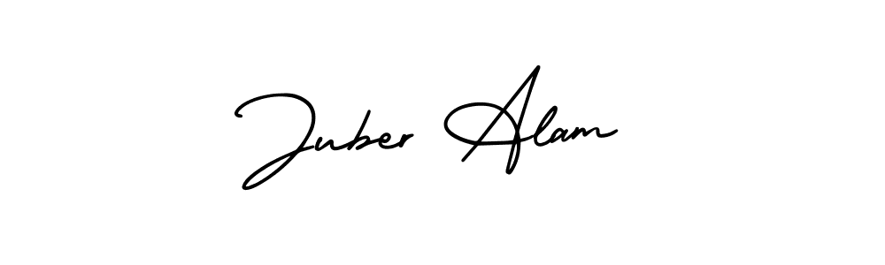 Create a beautiful signature design for name Juber Alam. With this signature (AmerikaSignatureDemo-Regular) fonts, you can make a handwritten signature for free. Juber Alam signature style 3 images and pictures png