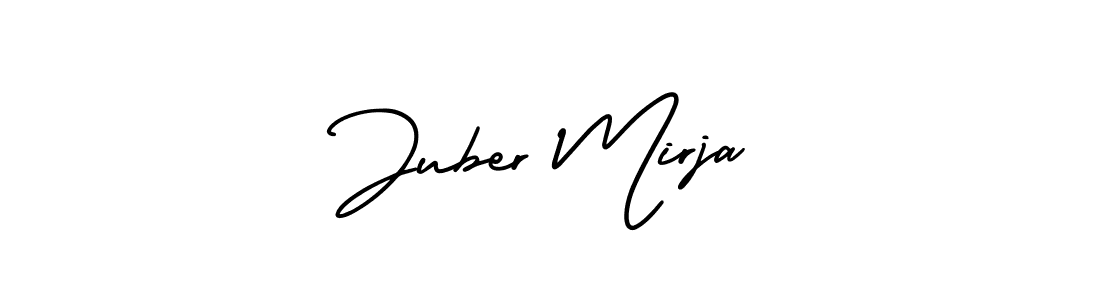 Best and Professional Signature Style for Juber Mirja. AmerikaSignatureDemo-Regular Best Signature Style Collection. Juber Mirja signature style 3 images and pictures png