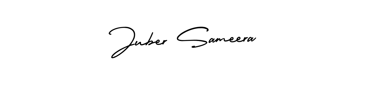 Here are the top 10 professional signature styles for the name Juber Sameera. These are the best autograph styles you can use for your name. Juber Sameera signature style 3 images and pictures png