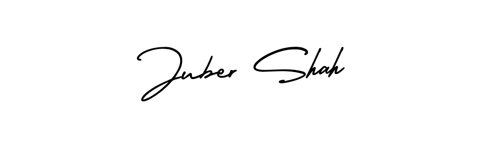 Use a signature maker to create a handwritten signature online. With this signature software, you can design (AmerikaSignatureDemo-Regular) your own signature for name Juber Shah. Juber Shah signature style 3 images and pictures png