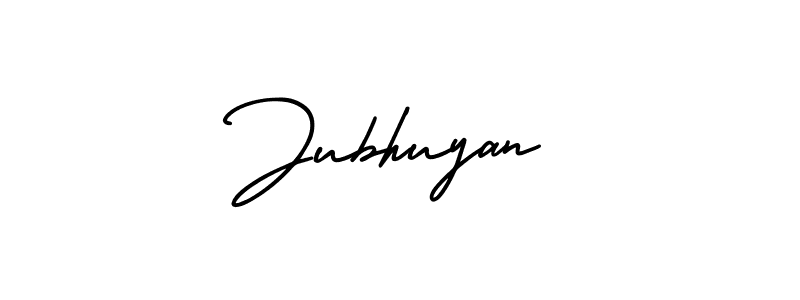 Jubhuyan stylish signature style. Best Handwritten Sign (AmerikaSignatureDemo-Regular) for my name. Handwritten Signature Collection Ideas for my name Jubhuyan. Jubhuyan signature style 3 images and pictures png